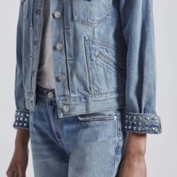 New CURRENT ELLIOTT The Turnt Boulder Jacket Blue size 1 and 2/XS & S - Picture 4 of 14